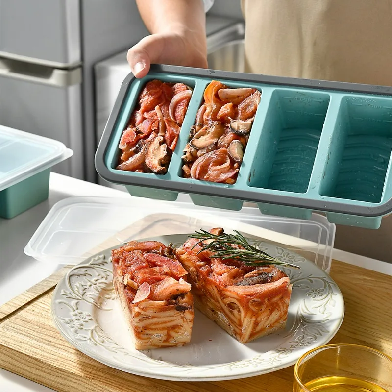 قوالب سيليكون للتجميد، صواني س - مراجعة Meal Prep Template وسعره