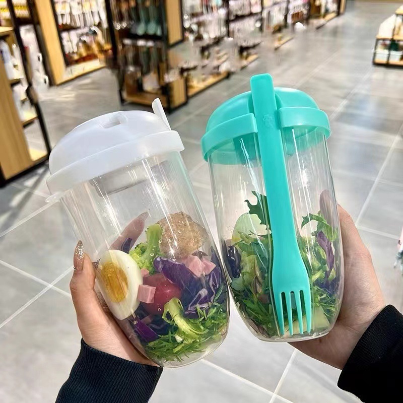 وعاء سلطة محمول مع غطاء وشوكة  - مراجعة Meal Prep Bowl وسعره