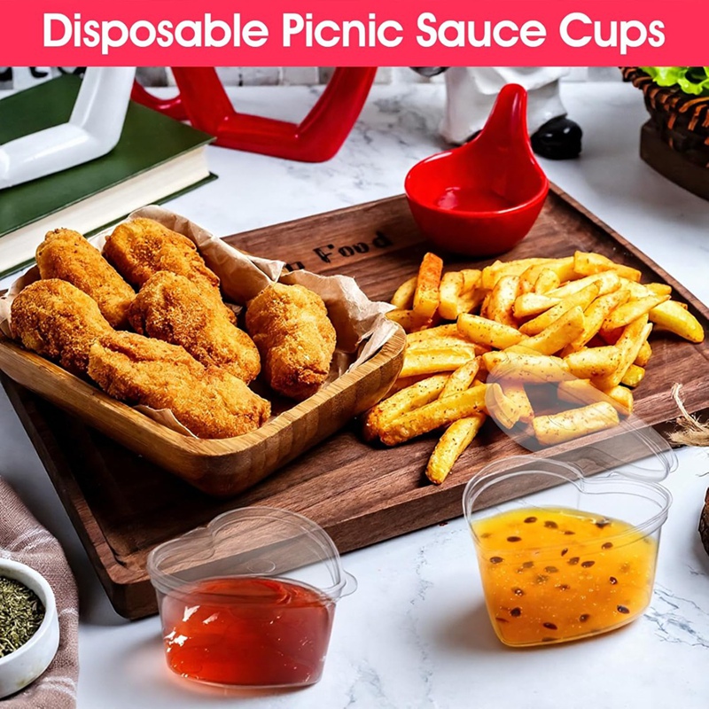 100 مجموعة من أكواب الجيلو الش - مراجعة Sauce Dipping Cup وسعره