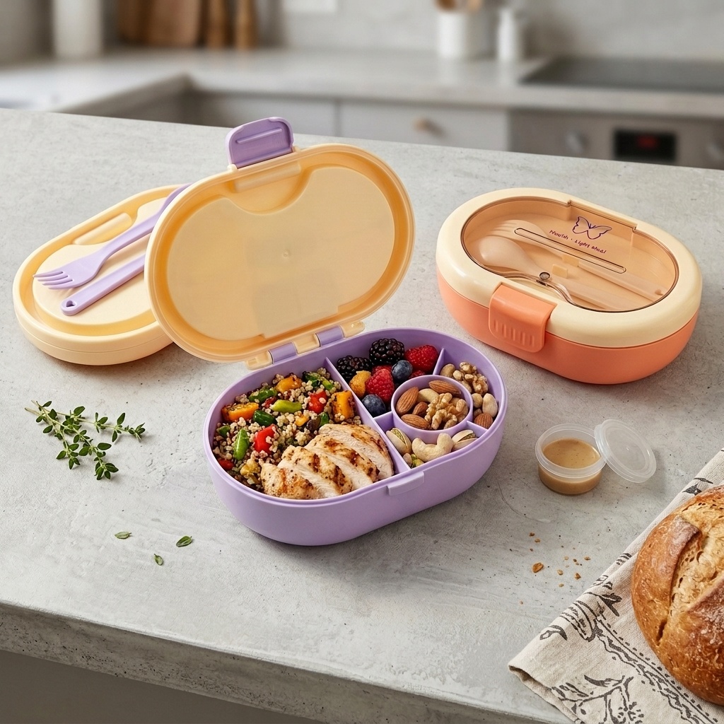علبة طعام بلاستيكية بنتو مع أق - مراجعة Meal Prep Or Prep Meal وسعره